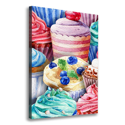 Wandbild vertikales Bunte Cupcakes