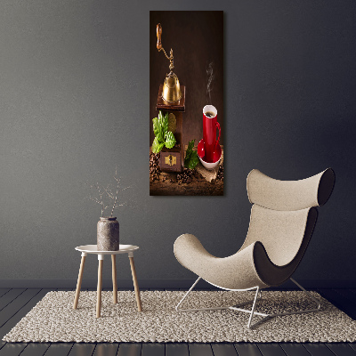 Wandbild vertikales Kaffeemühle