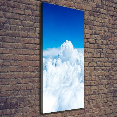 Wandbild vertikales Flug über den Wolken