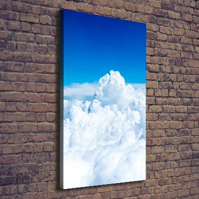 Wandbild vertikales Flug über den Wolken