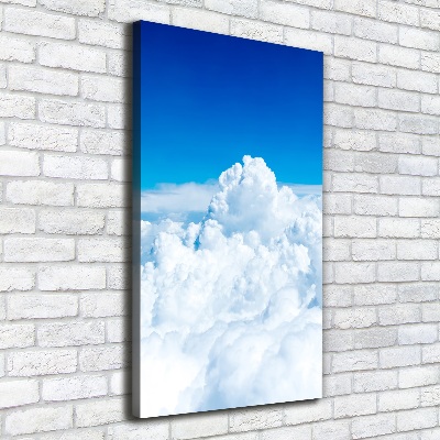 Wandbild vertikales Flug über den Wolken