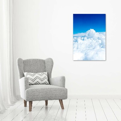 Wandbild vertikales Flug über den Wolken