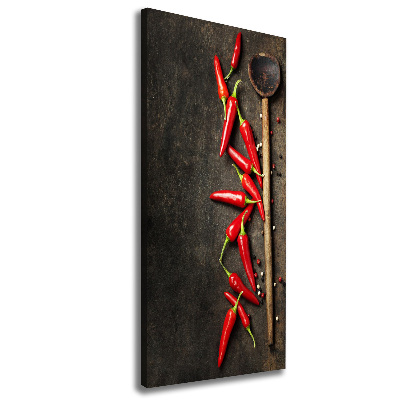 Wandbild vertikales Chilischoten