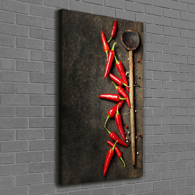 Wandbild vertikales Chilischoten