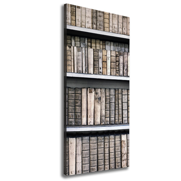 Wandbild vertikales Bücherregal