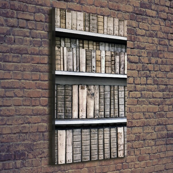 Wandbild vertikales Bücherregal