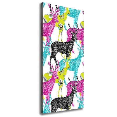 Foto auf leinwand vertikales Bunte Hirsche