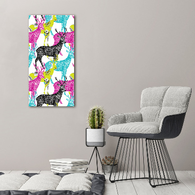 Foto auf leinwand vertikales Bunte Hirsche