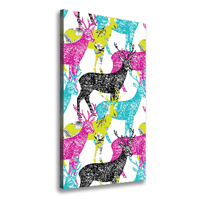 Foto auf leinwand vertikales Bunte Hirsche