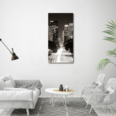 Foto leinwand vertikales Los Angeles bei Nacht