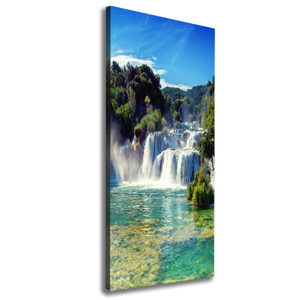 Wandbild vertikales Krka-Wasserfall