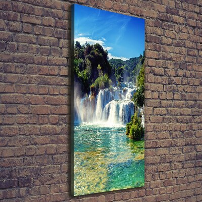 Wandbild vertikales Krka-Wasserfall