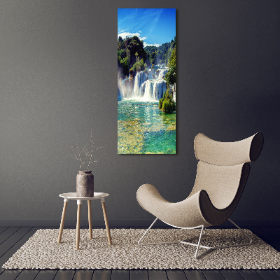 Wandbild vertikales Krka-Wasserfall