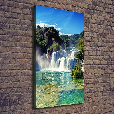 Wandbild vertikales Krka-Wasserfall