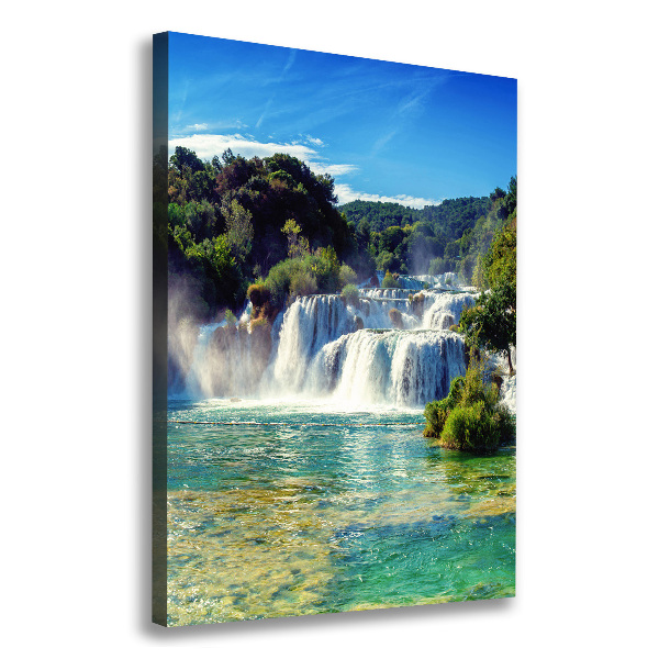 Wandbild vertikales Krka-Wasserfall