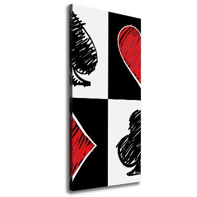 Foto auf leinwand vertikales Kartenfarben