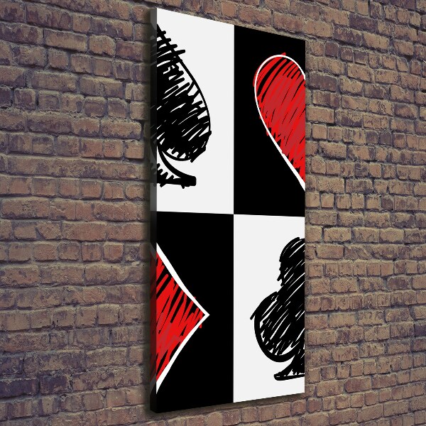 Foto auf leinwand vertikales Kartenfarben