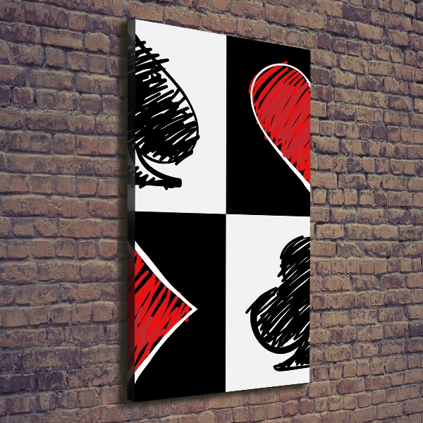 Foto auf leinwand vertikales Kartenfarben