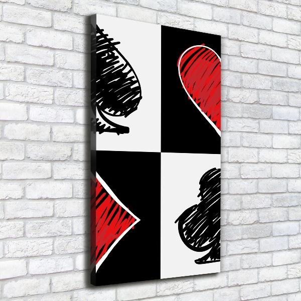 Foto auf leinwand vertikales Kartenfarben