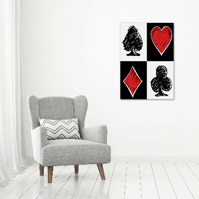 Foto auf leinwand vertikales Kartenfarben