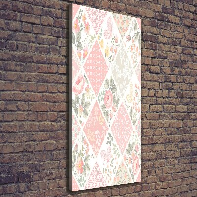 Foto auf leinwand vertikales Blumenmuster