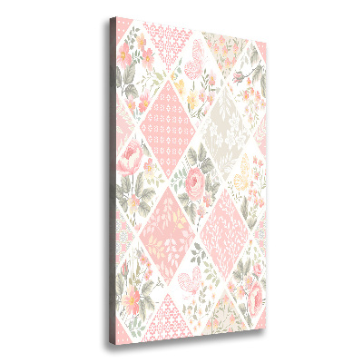 Foto auf leinwand vertikales Blumenmuster