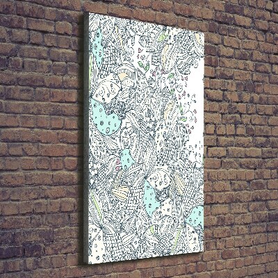 Wandbild vertikales Blumenmuster