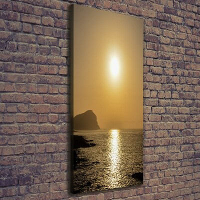 Foto leinwand vertikales Sonnenuntergang am Meer