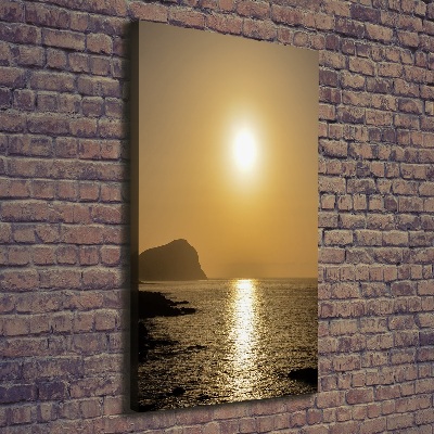 Foto leinwand vertikales Sonnenuntergang am Meer