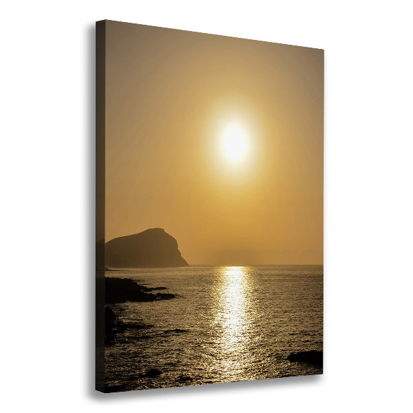 Foto leinwand vertikales Sonnenuntergang am Meer