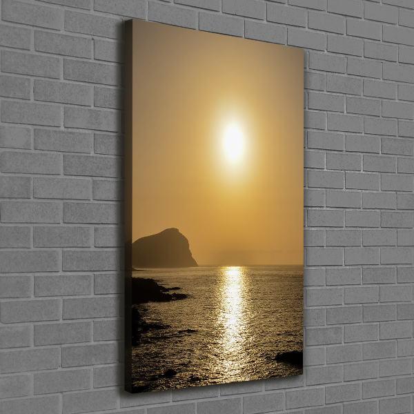 Foto leinwand vertikales Sonnenuntergang am Meer
