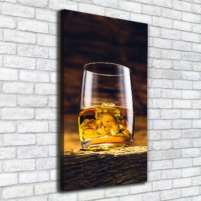 Wandbild vertikales Bourbon im Glas