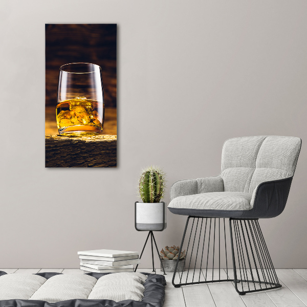 Wandbild vertikales Bourbon im Glas