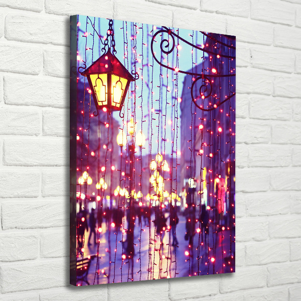 Foto auf leinwand vertikales Lichter in der Stadt