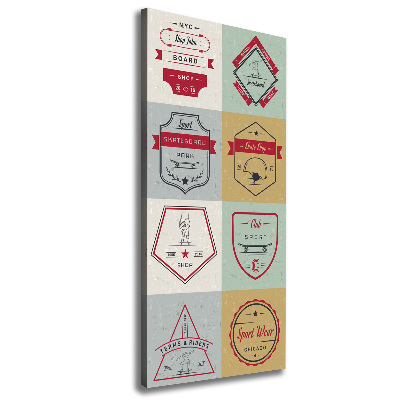Wandbild vertikales Skateboard-Schilder