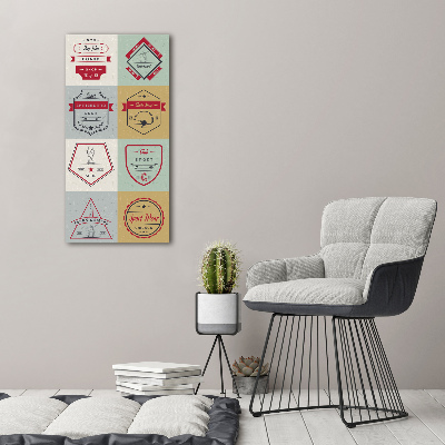 Wandbild vertikales Skateboard-Schilder