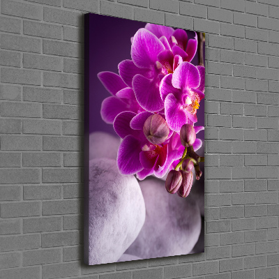 Foto leinwand vertikales Rosa Orchidee