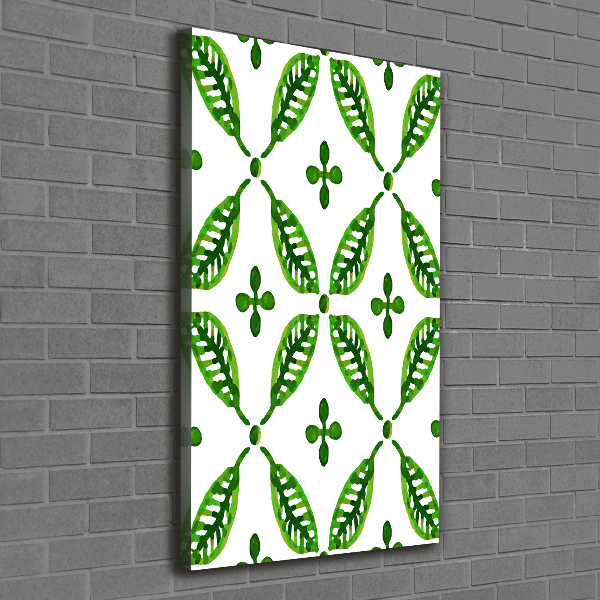 Wandbild vertikales Grüne Blätter