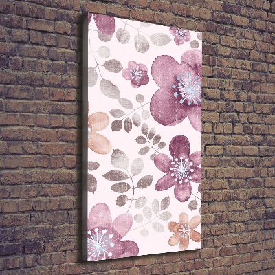 Foto leinwand vertikales Blumenmuster