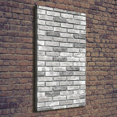 Foto leinwand vertikales Ziegelmauer