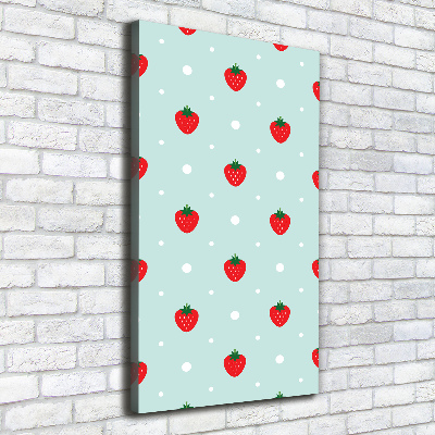Foto leinwand vertikales Erdbeeren