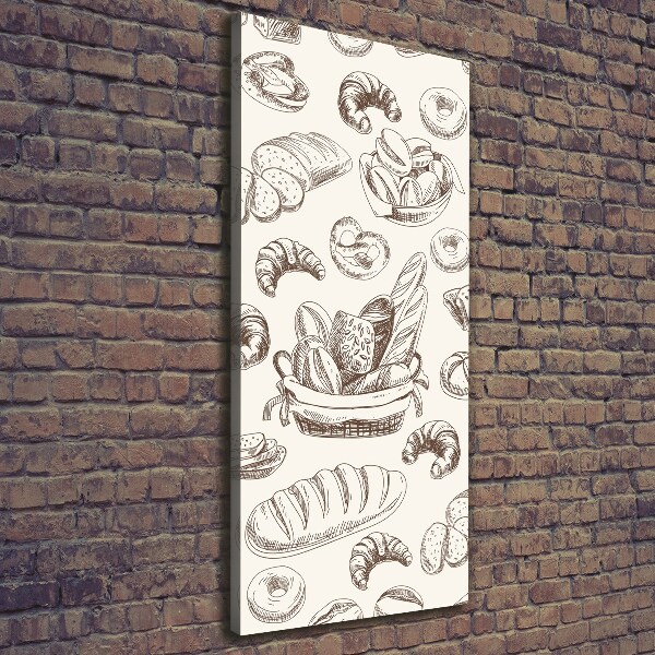 Foto auf leinwand vertikales Brot