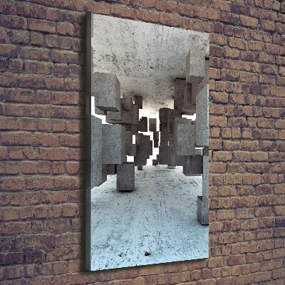 Foto leinwand vertikales Würfel aus Beton