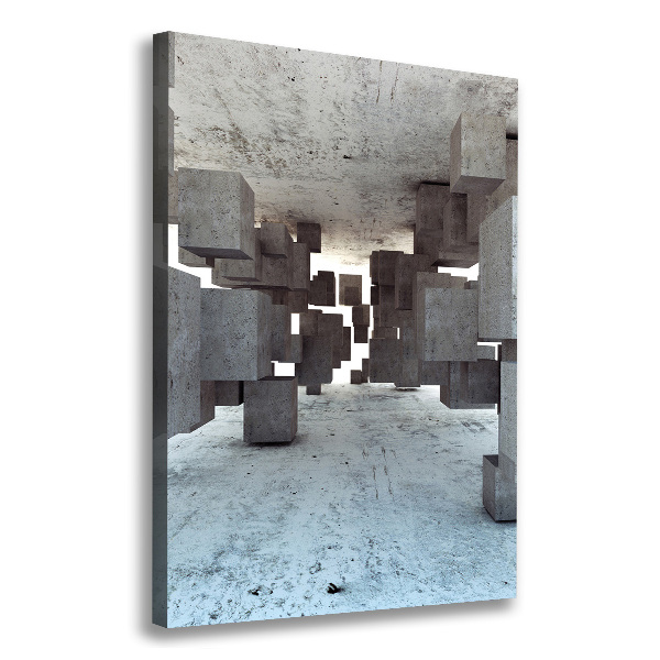 Foto leinwand vertikales Würfel aus Beton