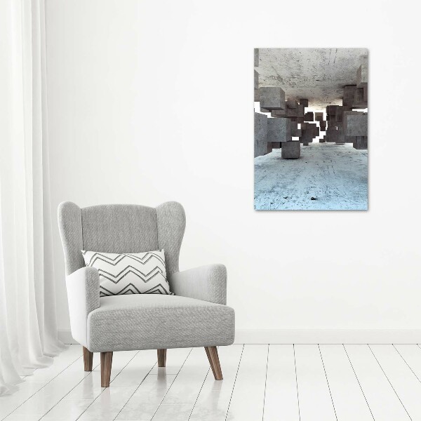 Foto leinwand vertikales Würfel aus Beton