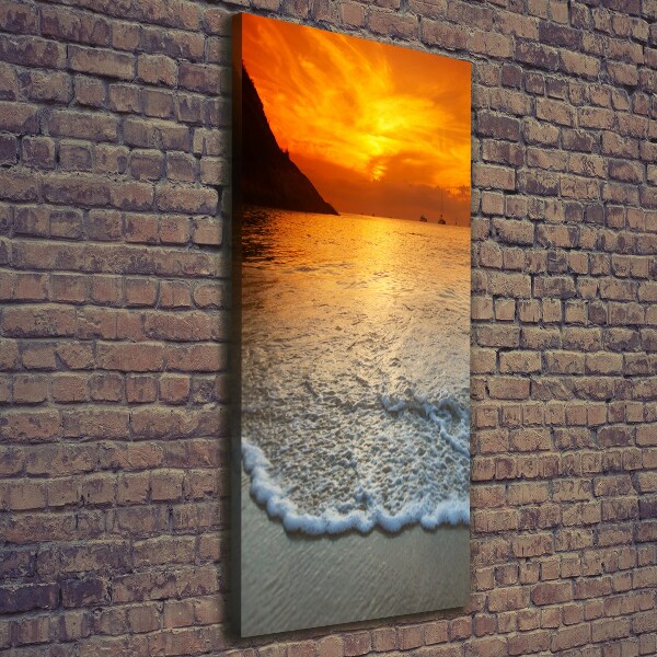 Foto leinwand vertikales Sonnenuntergang