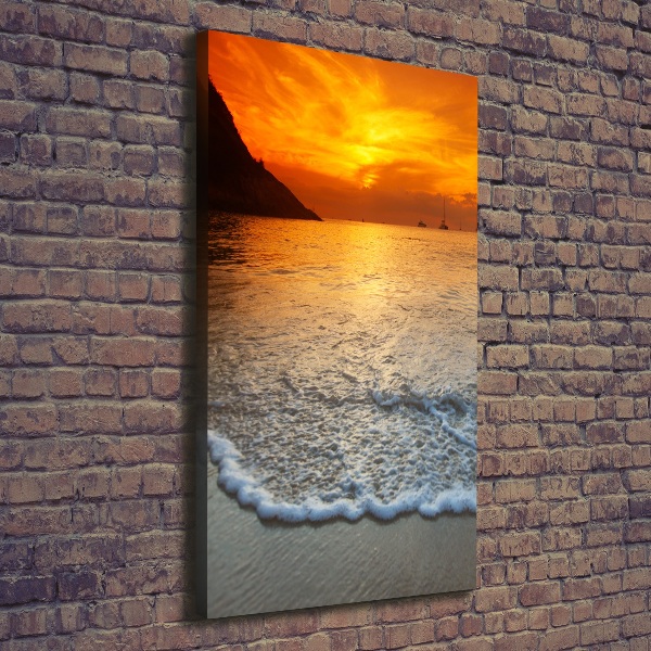 Foto leinwand vertikales Sonnenuntergang