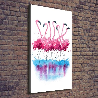Wandbild vertikales Flamingos