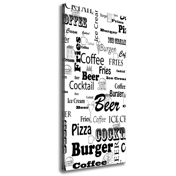 Foto leinwand vertikales Speisekarte