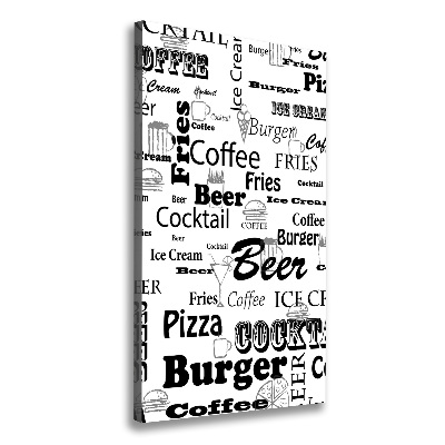 Foto leinwand vertikales Speisekarte